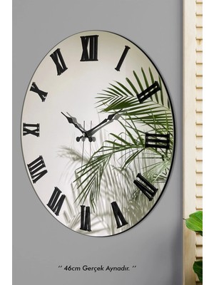 Moontime Alaçatı 46 cm Gerçek Ayna Pleksi Rakam Dekoratif Duvar Saati