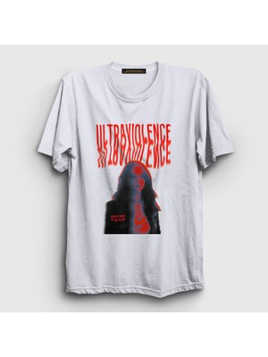 Presmono  Beyaz Ultraviolence V2 Lana Del Rey T-Shirt