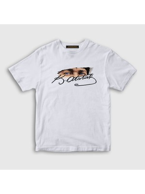 Presmono  Çocuk Beyaz 19 Mayıs 29 Ekim 23 Nisan 10 Kasım Atatürk T-Shirt