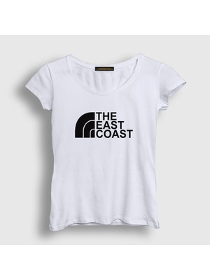 Presmono Kadın Beyaz Logo The East Coast T-Shirt
