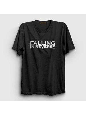Presmono  Siyah Logo Müzik Falling In Reverse T-Shirt