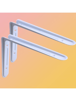Raf Altı Raf Tutucu Ayak Ferforje Beyaz Klas 31.5 x 21.5 cm 2 Adet (No:4)