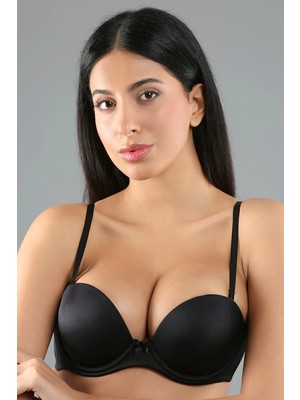 Mısırlı New Bra B Cup Extra Push Up Basic Sütyen Siyah