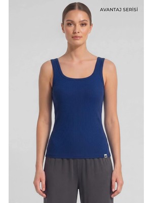 Mısırlı Kadın Kaşkorse Sırt Açık Askılı Tshirt Saks