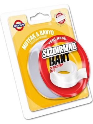 Boss Tape Eco Su Sizdirmaz Bant, 22 mm x 3,35 mt Boyut, Beyaz