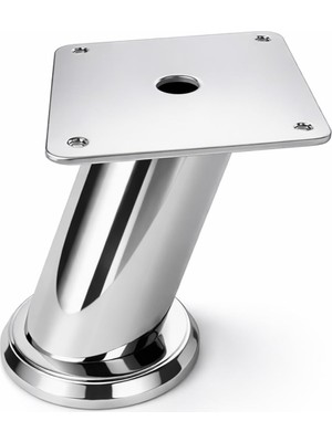 Tablalı Dereceli Ayarlanabilir (8 Cm) Krom Metal Baza Tv Ünitesi Koltuk Mobilya Ayağı (+2cm)