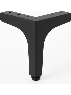 Dekor 17 cm Siyah Metal Mobilya Ayağı Dayanıklı Modern Tasarım Koltuk Sehpa Masa Tv Ünitesi Uyumlu