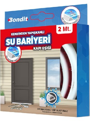 BADEM10 Bondit Su Bariyeri Kapı Altı Sızdırmaz Su Tutucu Yapışkanlı Slikon Bant Bandı 2 Metre BND01020015