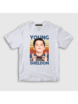 Presmono  Çocuk Beyaz Dizi Young Sheldon Cooper T-Shirt