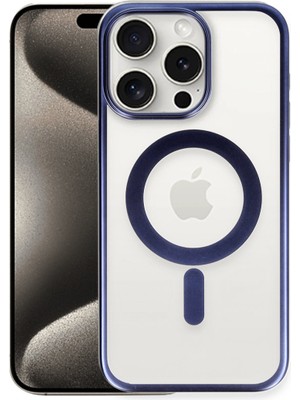 Fırsatkolik iPhone 15 Pro Kılıf Erozi Magsafe Kapak - Lacivert