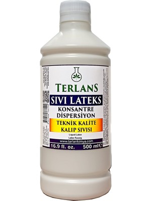 Terlans Sıvı Lateks Konsantre Kalıp Sıvısı 500 ml Teknik Kalite