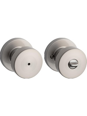 Kwikset 97300-933 Pismo Kapı Topuzu, Yuvarlak, Saten Nikel