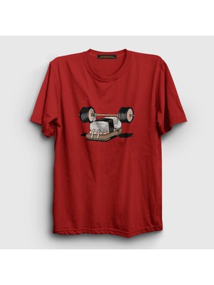 Presmono  Kırmızı Gym Fitness Vücut Gelistirme Sushi T-Shirt
