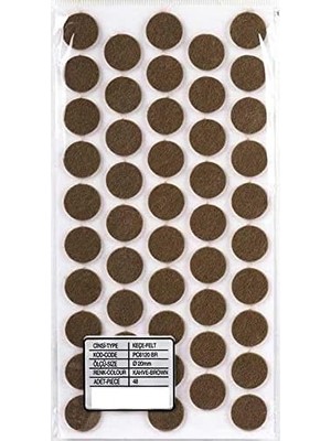 Yapışkanlı Keçe Çap 20MM 50 Adet