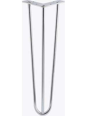 Martı 71 cm Krom Gümüş Metal Masa ve Sehpa Ayağı Tekli Sağlam Mobilya Yükseltici Destek Ayak Modeli