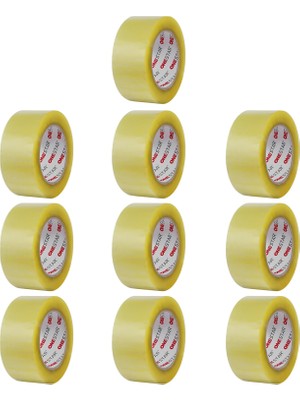 BADEM10 10 Adet Onestar Koli Bandı 45 mm x 100 mt Şeffaf Güçlü Yapışkanlı Kopmayan Bant