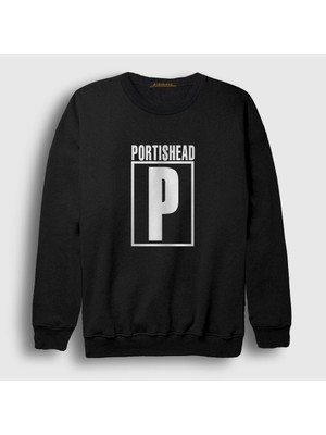 Presmono Unisex Siyah Logo Müzik Portishead Sweatshirt