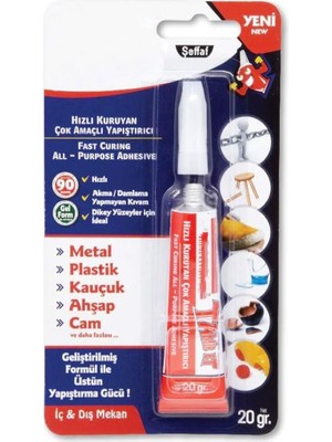 Çok Amaçlı Hızlı Kuruyan Yapıştırıcı Şeffaf Renk 90 Saniye Tamir Et Çabuk Donar Japon Yapıştırıcısı