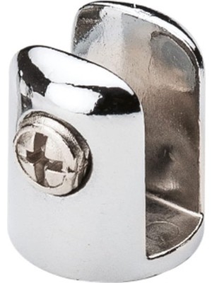 BADEM10 Cam Raf Tutucu Metal Yuvarlak Cam Etejer Menteşesi Krom Metal Vidalı 10 mm (4 Adet)