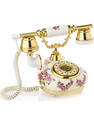 Moontime Alaçatı Damla Beyaz Porselen Tuşlu Telefon