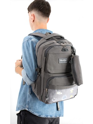 Ventis Qualty – Okul Çantası Su Geçirmez Klinkır Kumaş Unisex Sırt Çantası Model (7d)