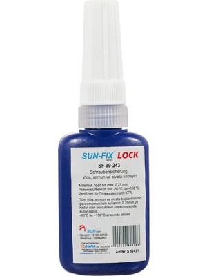 Sun/fix S 52431 Civata Sabitleyiçi, 10 ml