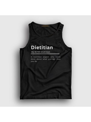 Presmono Unisex Siyah Dietitian V2 Sağlık Hediye Diyetisyen Atlet