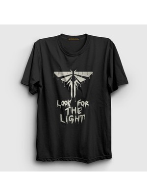 Presmono Unisex Siyah Look For The Light The Last Of Us T-Shirt