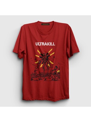 Presmono Unisex Kırmızı Poster V2 Ultrakill T-Shirt