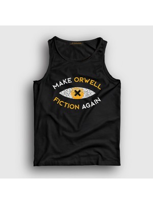 Presmono Unisex Siyah Make Orwell Fiction Again Atlet