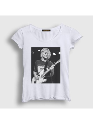 Presmono Kadın Beyaz Emmanuelle Proulx Man I Trust T-Shirt