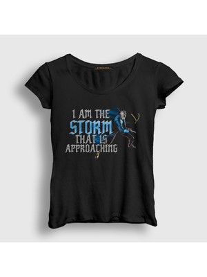 Presmono Kadın Siyah Storm Approaching Dante Devil My Cry T-Shirt