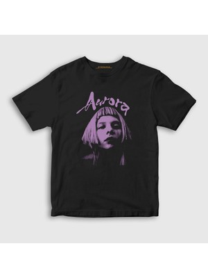 Presmono Unisex Çocuk Siyah Different Kind Of Human Aurora T-Shirt