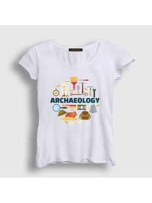 Presmono Kadın Beyaz Archeology Hediye Arkeolog Arkeoloji T-Shirt