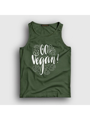 Presmono Unisex Haki Go Vegan Vegetarian Vejetaryen Atlet