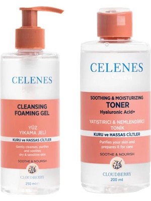 Celenes By Sweden Kuru ve Hassas Ciltler Için Yatıştırıcı & Nemlendirici Bakım Seti