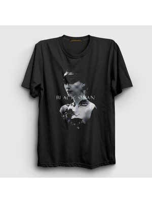 Presmono Unisex Siyah Nina V2 Black Swan Bale Balerin T-Shirt