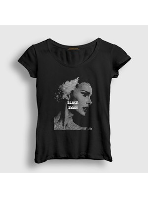 Presmono Kadın Siyah Nina Black Swan Bale Balerin T-Shirt