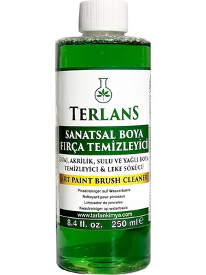 Terlans Sanatsal Boya ve Fırça Temizleyici 250 ml - Yağlı ve Akrilik Boya Temizleyici - Artist Brush Cleaner