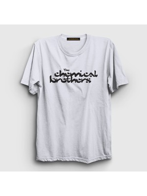 Presmono Unisex Beyaz Logo The Chemical Brothers T-Shirt