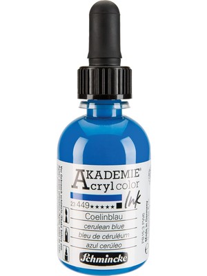 Schmincke Akademie Akrilik Mürekkep 50 ml 449 Cerulean Blue