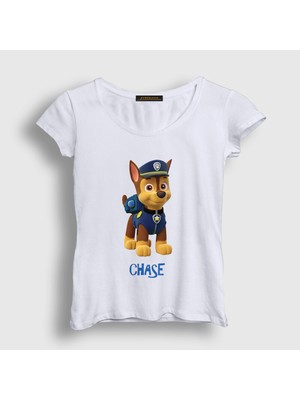 Presmono Kadın Beyaz Chase Paw Patrol T-Shirt