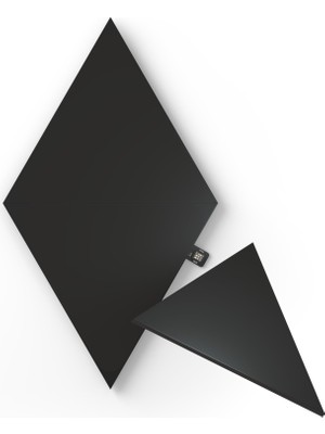 Nanoleaf Shapes Ultra Siyah Üçgen Genişletme Paketi, 3 Adet Ek Üçgen LED Panel – Akıllı Modüler Rgbw Iç Mekan Duvar Aydınlatması (16 Milyon Renk), Müzik Senkronizasyonu, Alexa ile Uyumlu