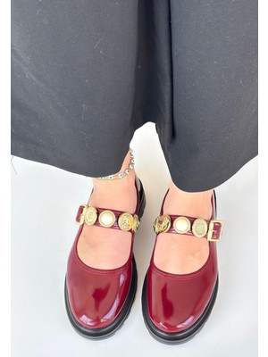 ALFA AKSESUAR 03 Okira Bordo Rugan Oxford Ayakkabı