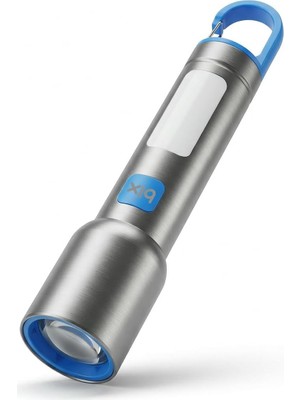 Bix BX1010FL Max 500 Lümen ve 500 Metreye Kadar Menzilli Usb-C Şarj Edilebilir Kamp, Yürüyüş, Tamir, Güvenlik, Acil Durumlar Için 10W LED El Feneri