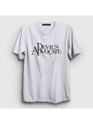 Presmono Unisex Beyaz Şeytanın Avukatı Hediye Devil's Advocate T-Shirt