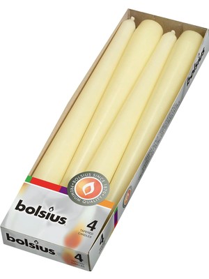 Bolsius 103600350905 Yemek Mumu, Parafin Mumu, Fildişi