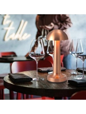 Yemek Masası Lambası Şarjlı Otel Restoran Cafe Masa Lambası Dimmerli Dekoratif Abajur Cata Lizbon Dokunmatik Sunum Lambası 3 Kademeli Işık Modu Restaurant Masa Üstü Lamba