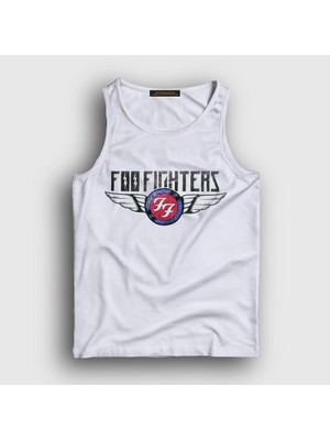 Presmono Unisex Beyaz Vintage Rock Foo Fighters Atlet