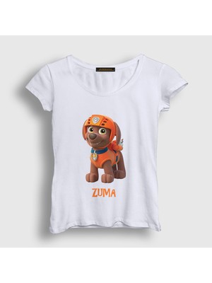 Presmono Kadın Beyaz Zuma Paw Patrol T-Shirt